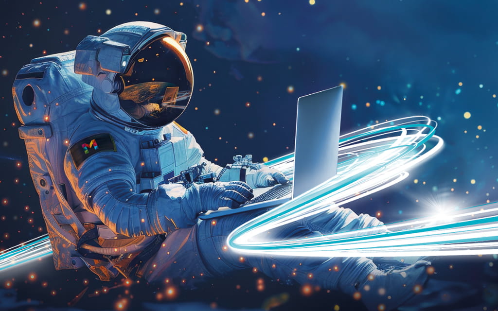 Astronaut im Weltall